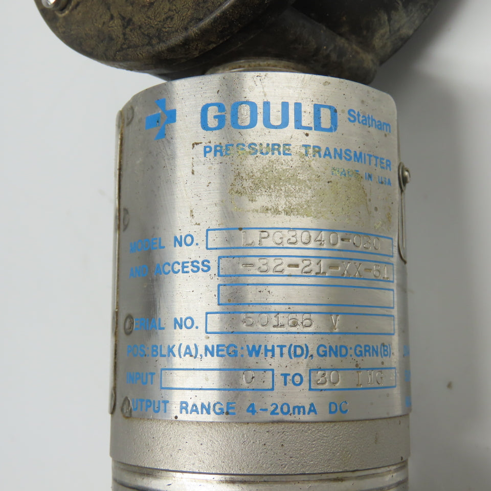 Gould LPG3040-030 Electronic Pressure Transmitter 30VDC 2000PSI 0-30IWG