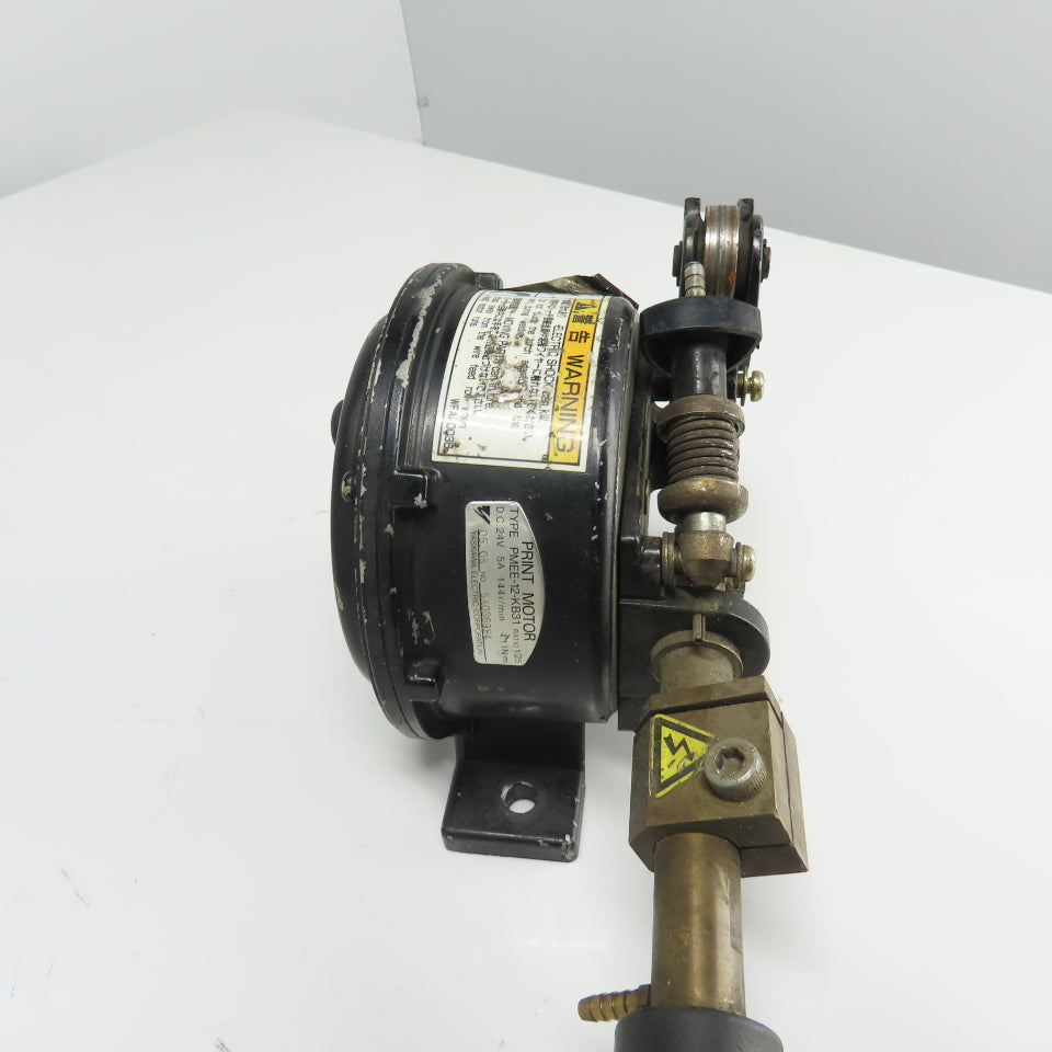 Yaskawa PMEE-12-KB31 Gearbox Wire Feed Unit 24VDC 5A 144RPM 1/25 Ratio W/Mig Gun