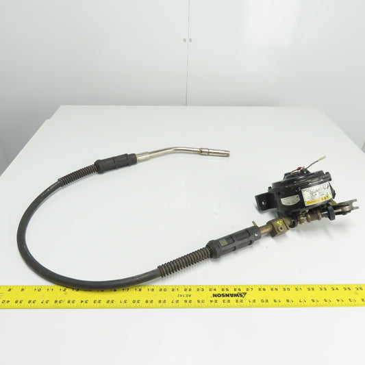 Yaskawa PMEE-12-KB31 Gearbox Wire Feed Unit 24VDC 5A 144RPM 1/25 Ratio W/Mig Gun