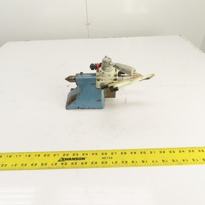 Cylinder Actuated Lathe Tailstock Dead Center 4" Centerline W/Valve (Bison Style