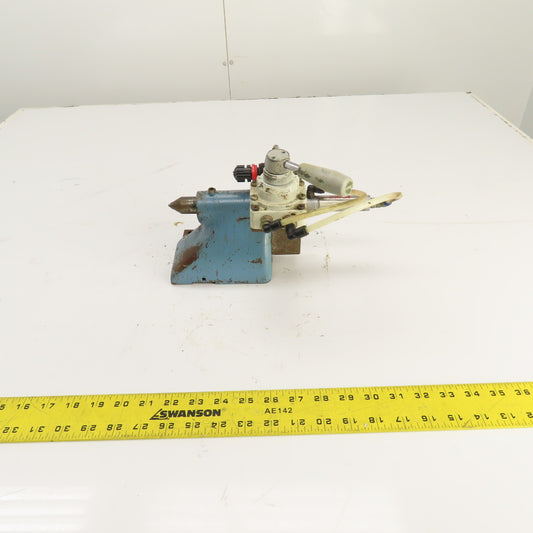 Cylinder Actuated Lathe Tailstock Dead Center 4" Centerline W/Valve (Bison Style