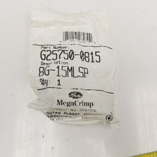 Gates 8G-15MLSP 1/2" (-8) ID Hose x 15mm ID Hose Stand Pipe Hydraulic Fitting