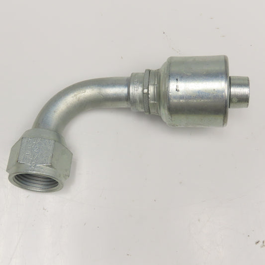 Gates 12G-12FJX 3/4" (-12) Hose ID Mega Crimp x 3/4" Female JIC Swivel 90° Elbow