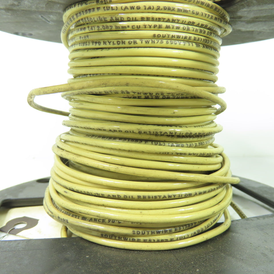 Southwire 14AWG THHN Yellow Stranded Copper Wire 170' Total Length 600V