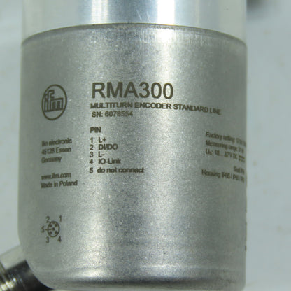 ifm electronic RMA300 Absolute Multiturn Encoder Hollow Shaft 12mm IO-Link