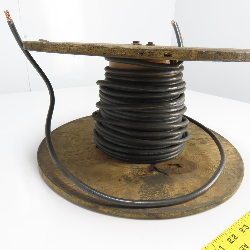 4AWG MTW/THHN/THWN Black Strand Copper Wire 600V 50'