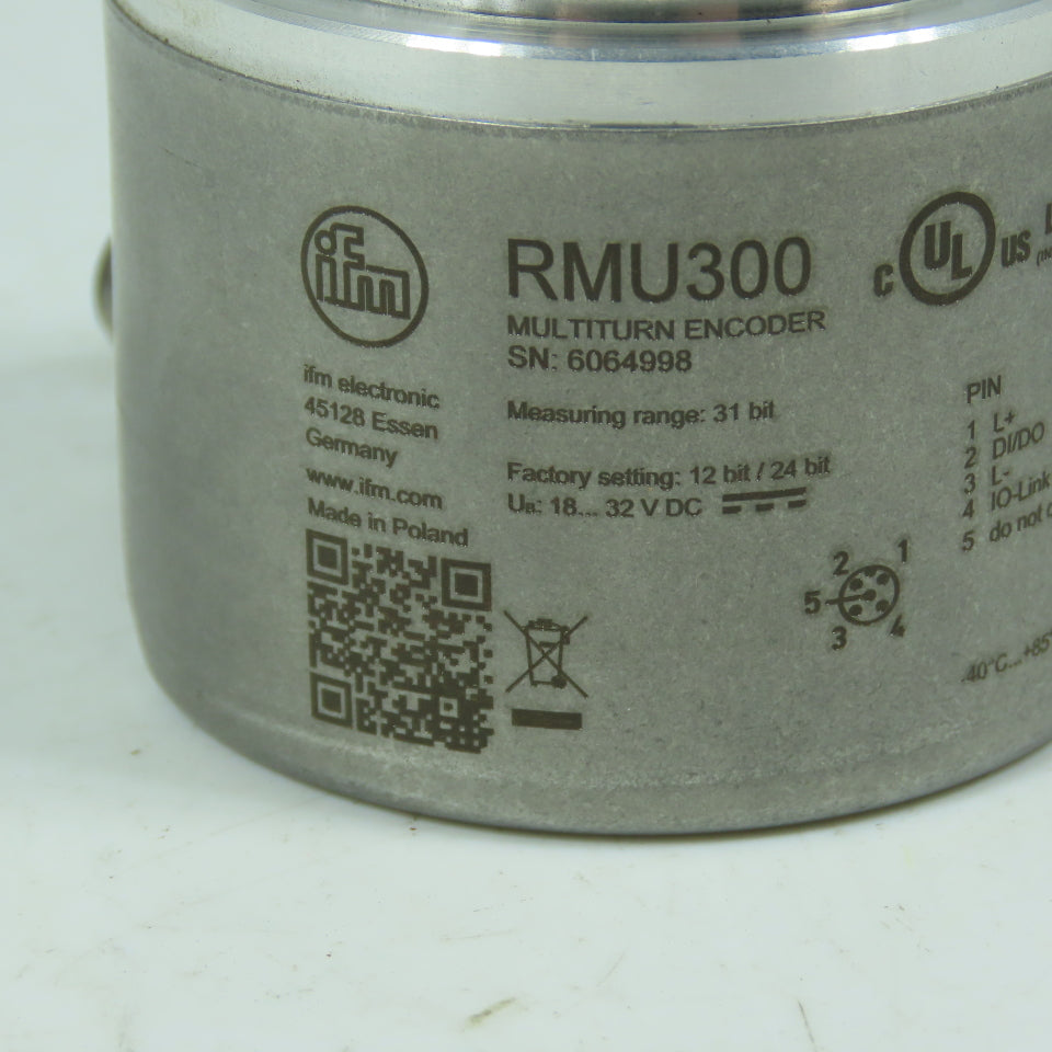 ifm electronic RMU300 Absolute Multiturn Encoder Solid Shaft IO-Link