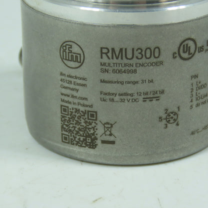 ifm electronic RMU300 Absolute Multiturn Encoder Solid Shaft IO-Link