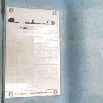 Foxboro 2802-SABA-TSG-G 2" Flange Magnetic Flow Tube 120V