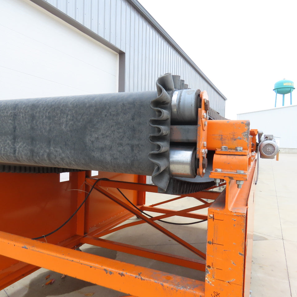 59" Wide x 10' Flat Belt Conveyor 230/460V 3Ph 263FPM 62" Fixed Discharge Height