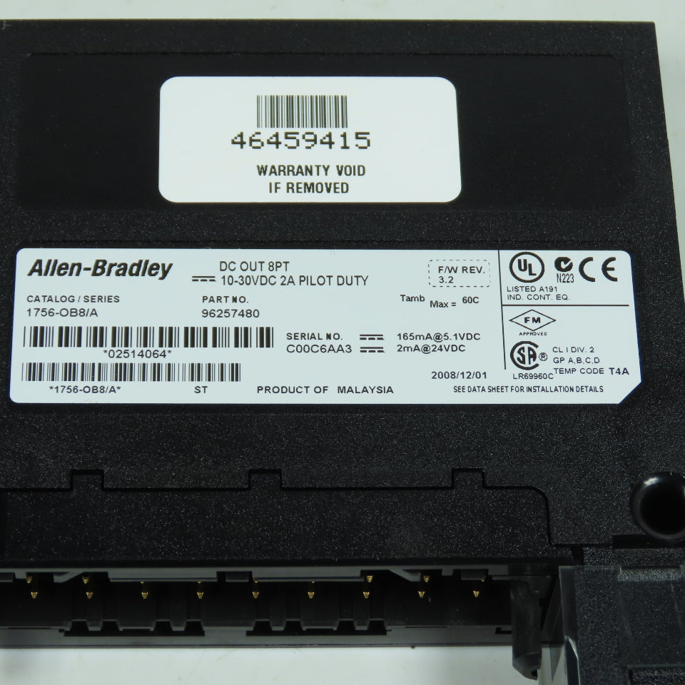 Allen-Bradley 1756-OB8 Ser A ControlLogix 8 Pt DC Output Module
