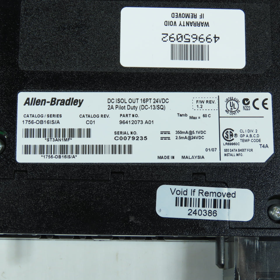 Allen-Bradley 1756-OB16IS SerA ControlLogix 16 Pt DC Isolated Output Module