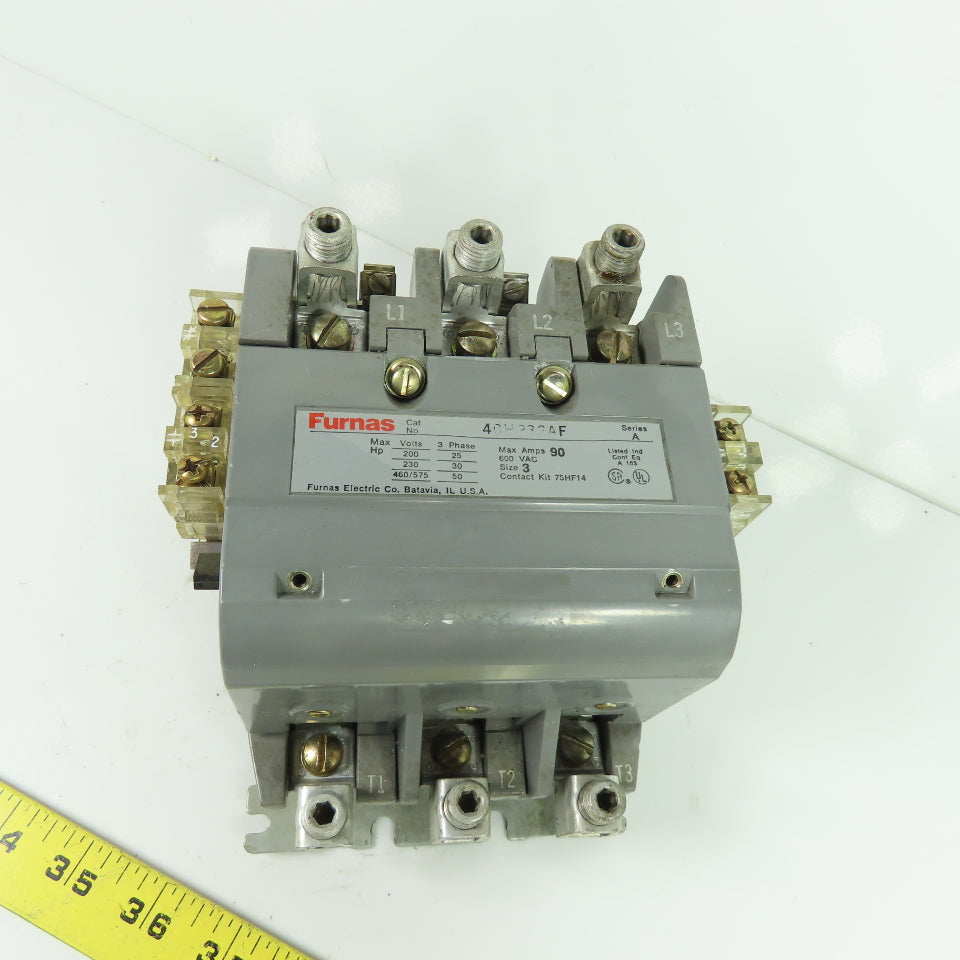 Furnas 40HP32AF Ser A Size 3 90A 600VAC Contactor 110/120V Coil