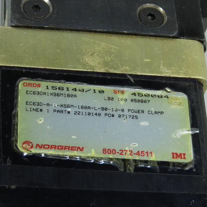 Norgren 22110140 EC63D-A-1-X56M-180A Power Clamp