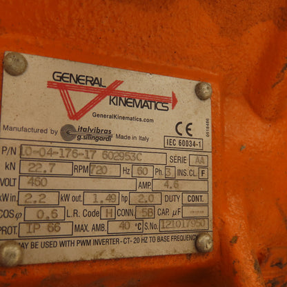 General Kinematics HSF 90x10x7 80" x 73" High Stroke Vibratory Feeder Conveyor