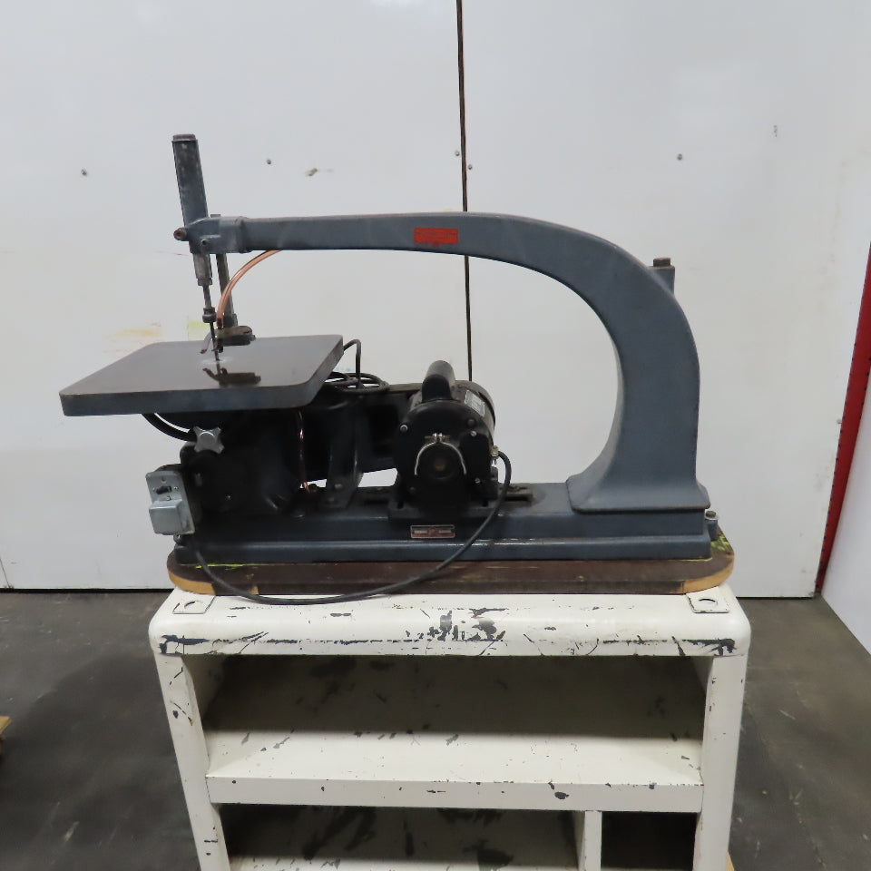 Atlas 4021 Vintage 24" Jig Scroll Saw 110-208/230V 1Ph W/ Rolling Cabinet