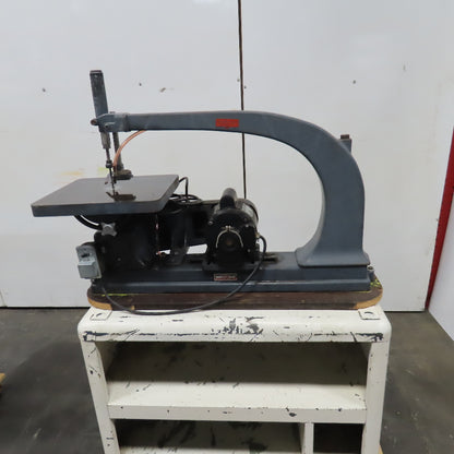 Atlas 4021 Vintage 24" Jig Scroll Saw 110-208/230V 1Ph W/ Rolling Cabinet