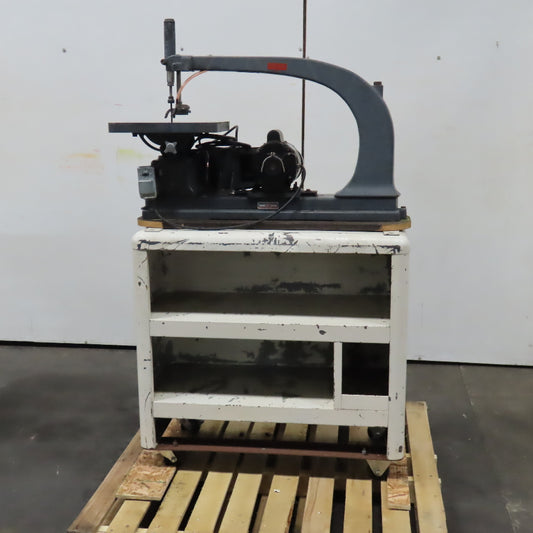 Atlas 4021 Vintage 24" Jig Scroll Saw 110-208/230V 1Ph W/ Rolling Cabinet