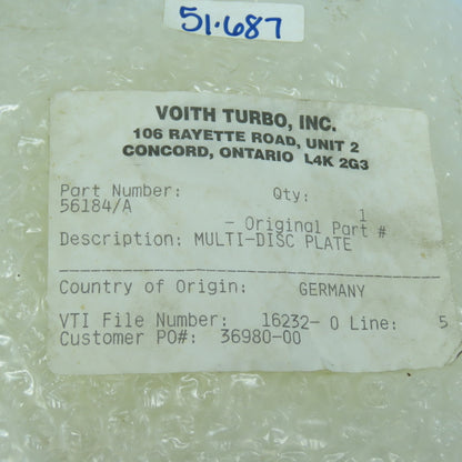 Voith Turbo 56184/A Multi-Disc Plate