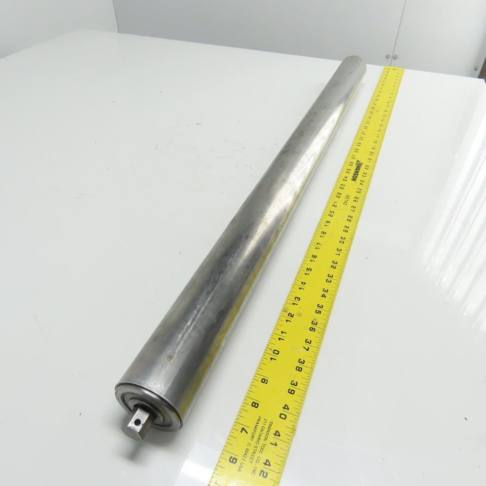 2-1/2" OD x 35-1/2" Face Gravity Conveyor Steel Roller 11/16" Hex