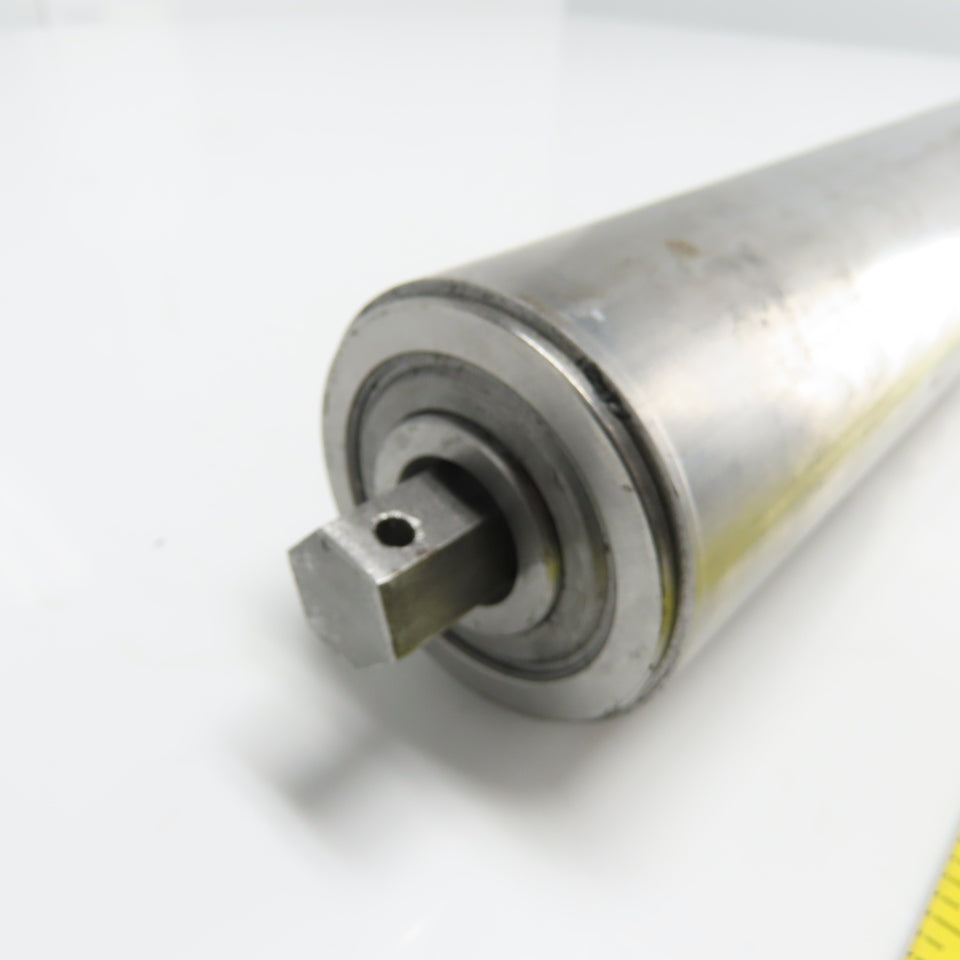 2-1/2" OD x 35-1/2" Face Gravity Conveyor Steel Roller 11/16" Hex