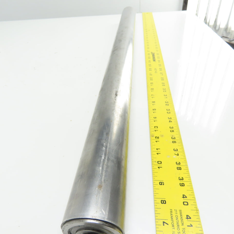2-1/2" OD x 35-1/2" Face Gravity Conveyor Steel Roller 11/16" Hex