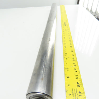 2-1/2" OD x 35-1/2" Face Gravity Conveyor Steel Roller 11/16" Hex