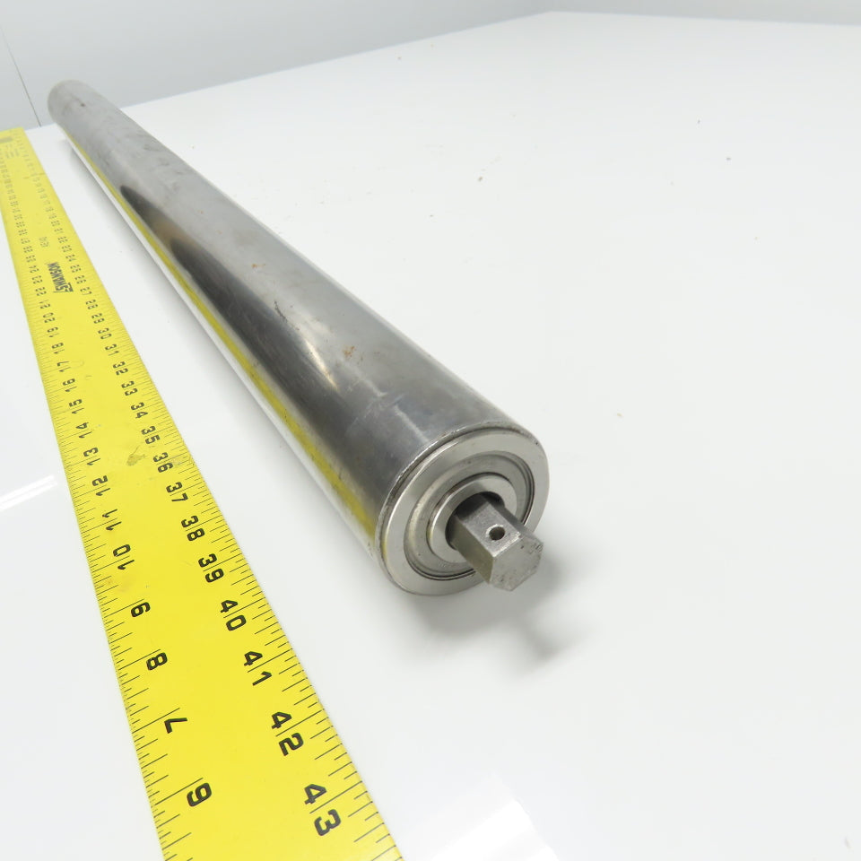 2-1/2" OD x 35-1/2" Face Gravity Conveyor Steel Roller 11/16" Hex