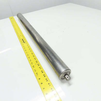 2-1/2" OD x 35-1/2" Face Gravity Conveyor Steel Roller 11/16" Hex