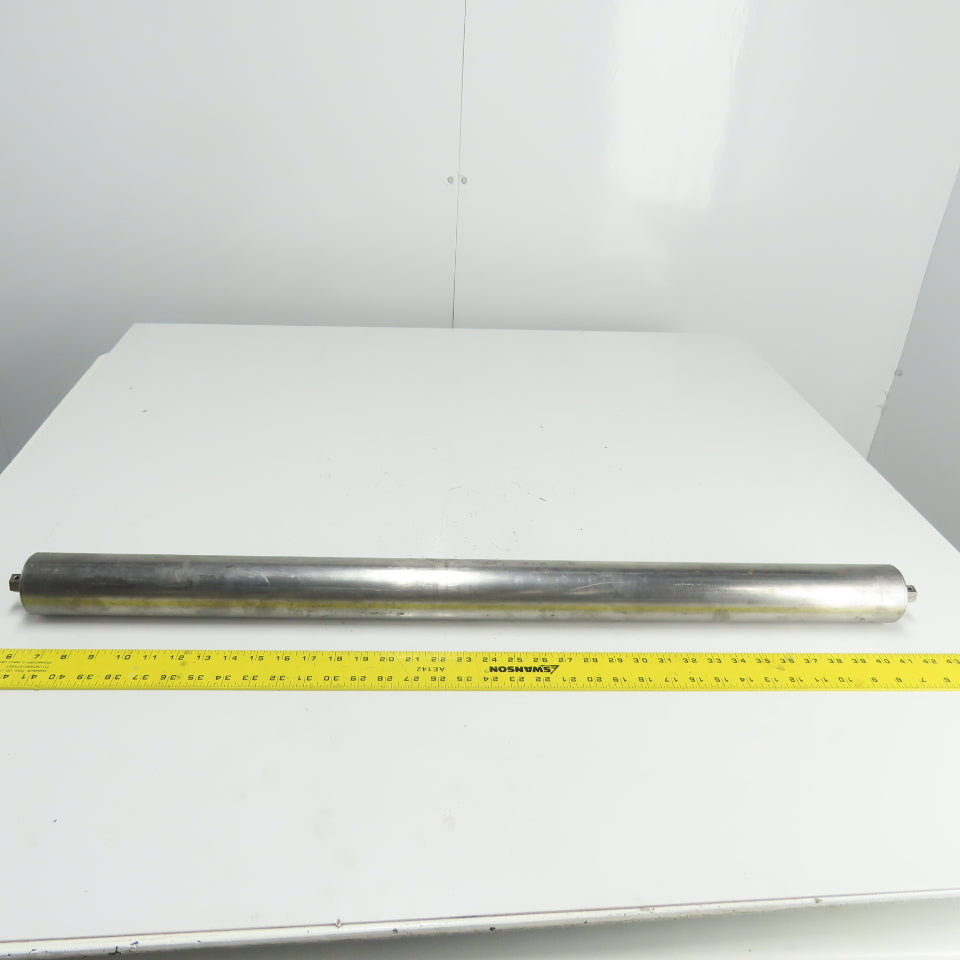 2-1/2" OD x 35-1/2" Face Gravity Conveyor Steel Roller 11/16" Hex