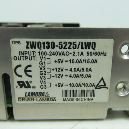 Lambda ZWQ130-5225/LWQ Multi-Output Power Supply 100-240V Input +5V +12V-12V Out