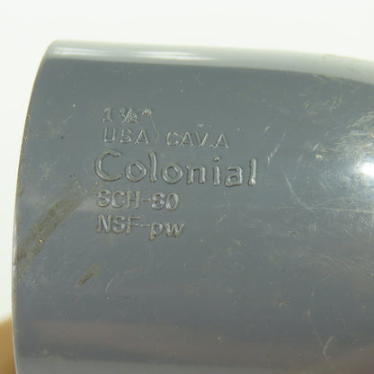Colonial SCH-80 1-1/2" 90° Elbow PVC Lot Of 6