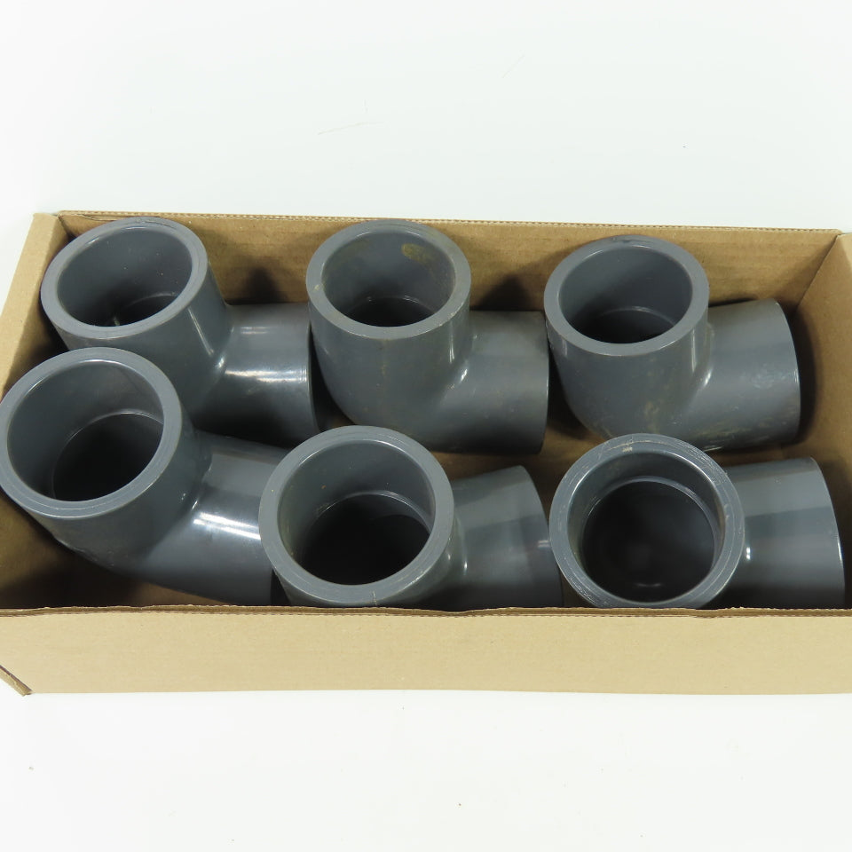 Colonial SCH-80 1-1/2" 90° Elbow PVC Lot Of 6