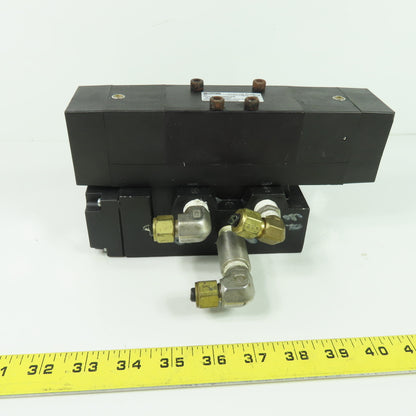 Parker H2215BGC23B Pneumatic Solenoid Valve 145PSI 115/120V Coil W/ Manifold