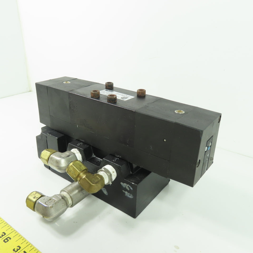 Parker H2215BGC23B Pneumatic Solenoid Valve 145PSI 115/120V Coil W/ Manifold