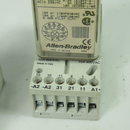Allen Bradley 700-HA33Z24 Ser B Relay 24VDC 230VAC 10A W/700-HN203 Base Lot Of 2