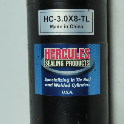 Hercules HC-3.0X8-TL 3.0" Bore 8" Stroke Welded Hydraulic Cylinder Clevis Ends