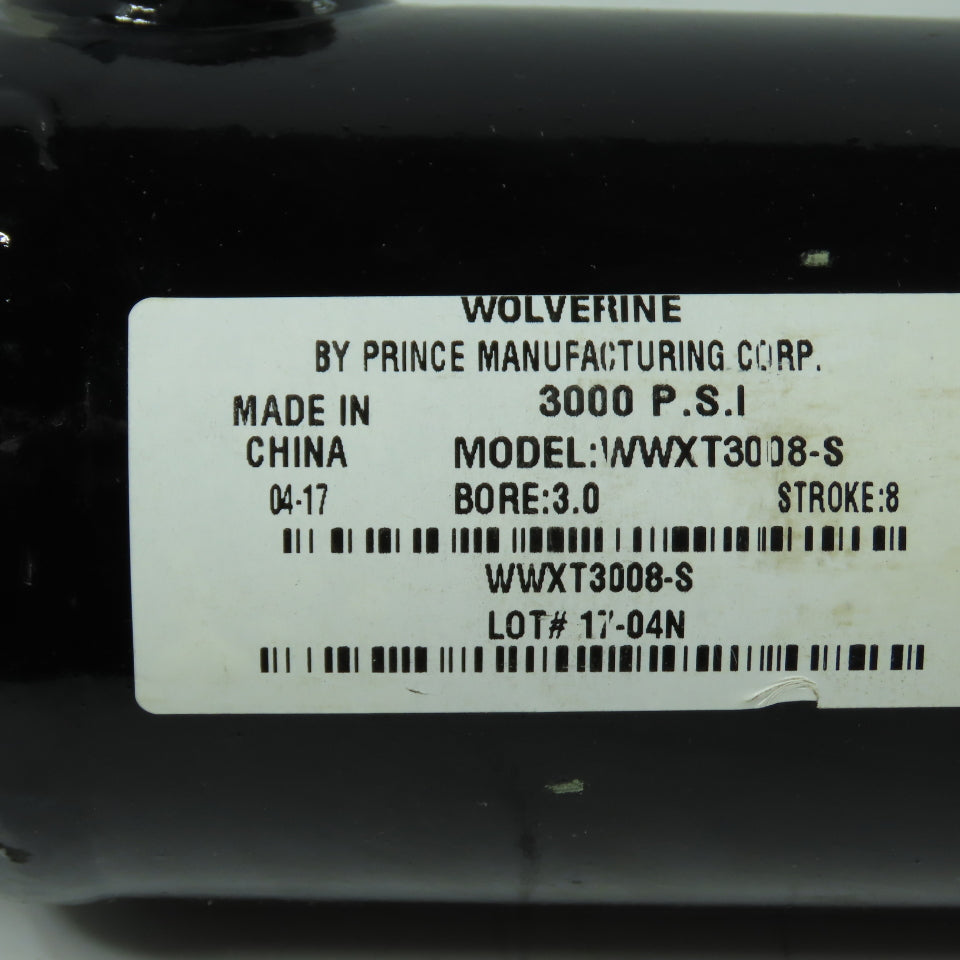 Wolverine WWXT3008-S 3.0" Bore 8" Stroke Welded Hydraulic Cylinder 3000 PSI