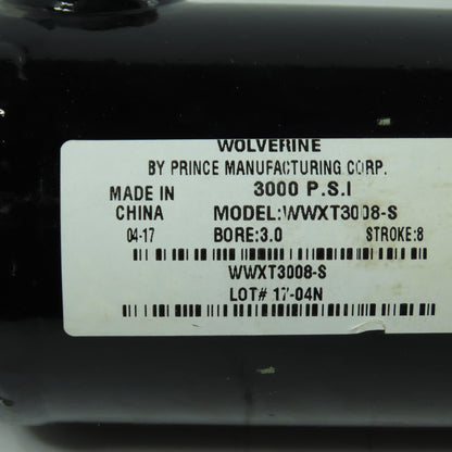 Wolverine WWXT3008-S 3.0" Bore 8" Stroke Welded Hydraulic Cylinder 3000 PSI