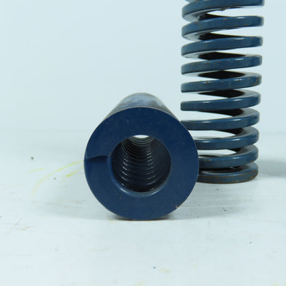 2" OD x 1" ID x 7" OAL Flat Wire Compression Blue Die Spring Lot Of 3