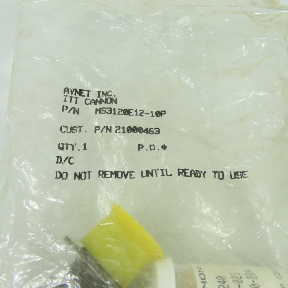 Avnet ITT Cannon MS3120E12-10P 10-Pin Amphenol Male Connector Kit