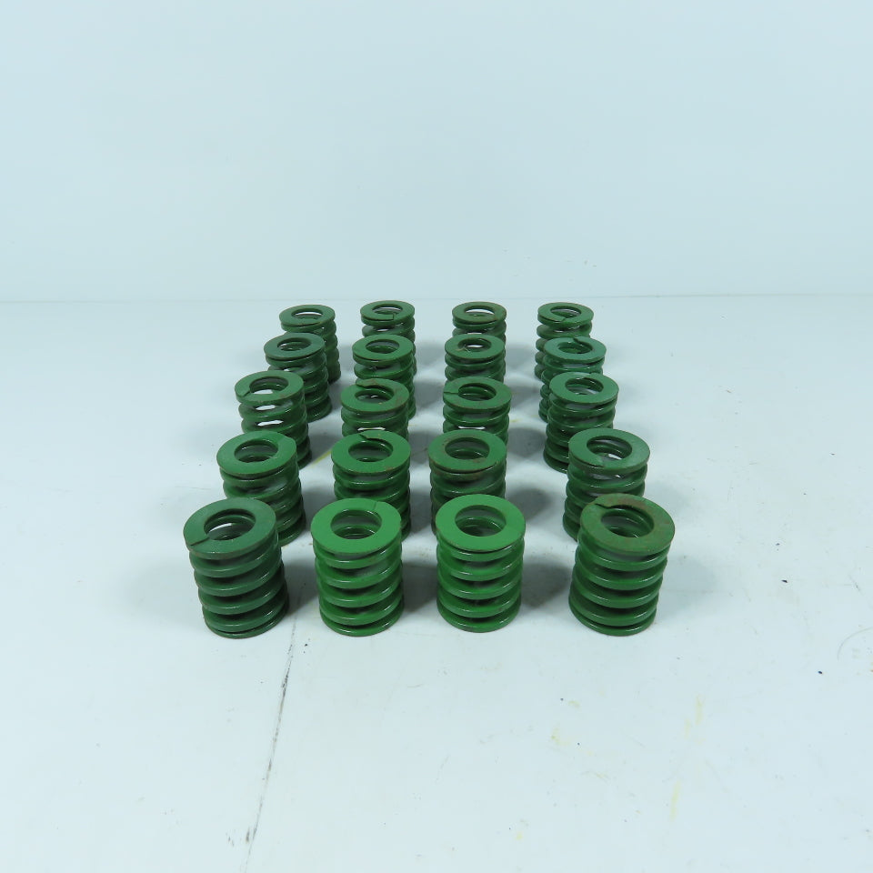 1-1/4" OD x 5/8" ID x 1-1/2" OAL Flat Wire Compression Green Die Spring Lot/20