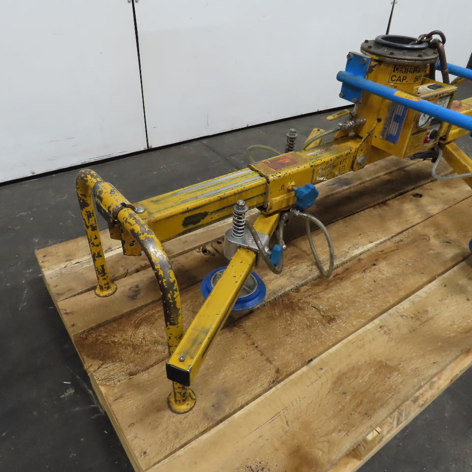 Anver M50M4-61-2/44 4 Pad Pneumatic Vacuum Lifter Spreader 10' x 6' Sheet 500Lbs