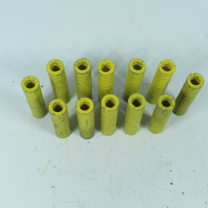 3/4" OD x 3/8" ID x 3-1/2" OAL Flat Wire Compression Yellow Die Spring Lot/12