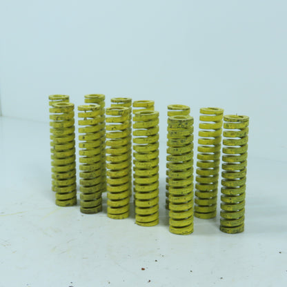 3/4" OD x 3/8" ID x 3-1/2" OAL Flat Wire Compression Yellow Die Spring Lot/12