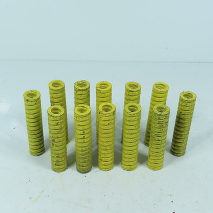 3/4" OD x 3/8" ID x 3-1/2" OAL Flat Wire Compression Yellow Die Spring Lot/12