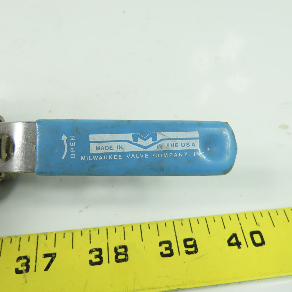 Milwaukee Valve 1/4" Stainless Steel 2000WOG CF8M Ball valve
