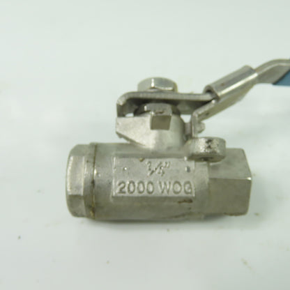 Milwaukee Valve 1/4" Stainless Steel 2000WOG CF8M Ball valve