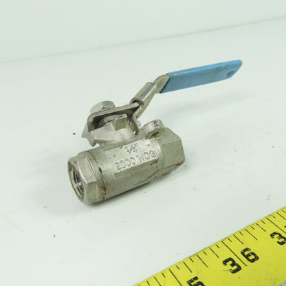 Milwaukee Valve 1/4" Stainless Steel 2000WOG CF8M Ball valve