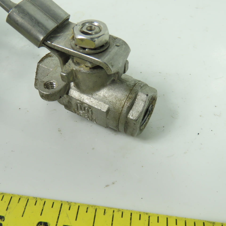 Milwaukee Valve 1/4" Stainless Steel 2000WOG CF8M Ball valve
